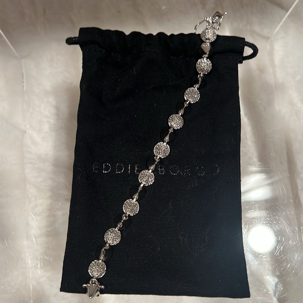 Designer Eddie Borgo bracelet spiked with cubic zirconia stones new never used - Picture 4 of 4